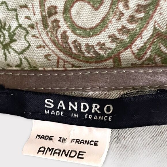 Sandro | EUC Women’s Embellished Paisley Long Sleeved Blouse Size Large - Picture 10 of 11